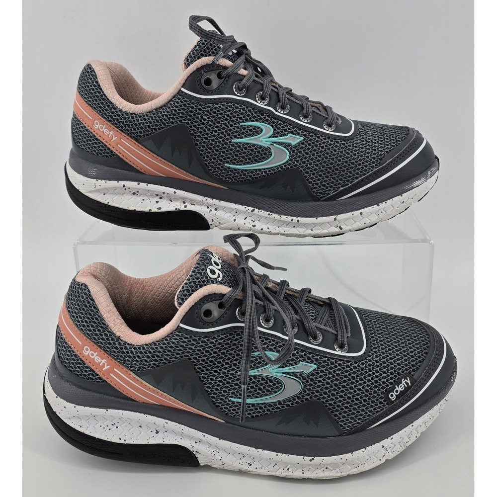 Gravity Defyer Women's G-Defy Mighty Walk Athletic Shoes Sz 8.5 Gray Peach